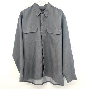 Bugatchi Uomo Gray Button Front Men's Size Large Shirt